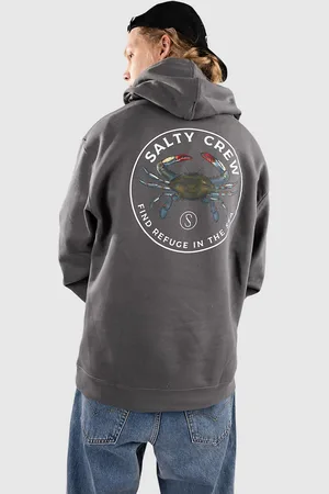 Salty Crew Blue Crabber Sudadera de forro polar gris