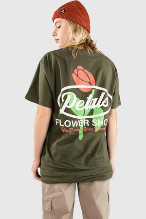 Petals and Peacocks Flower Shop Camiseta verde