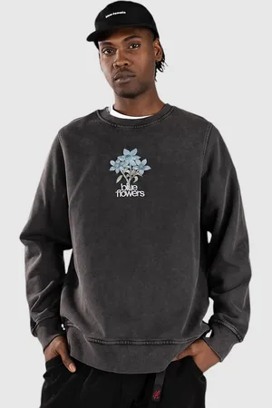 blue flowers Washed Flower Jersey gris
