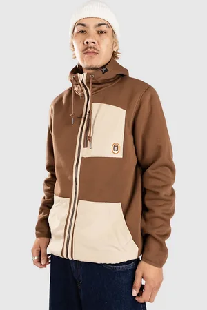 Coal Hidden Pond Fleece Sudadera con Cremallera marrón