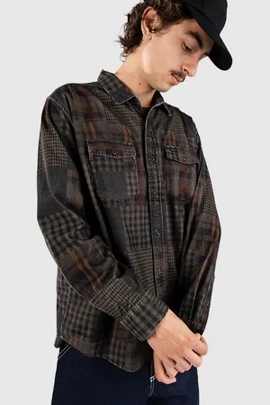 RVCA Freeman Cord Print Camisa marrón