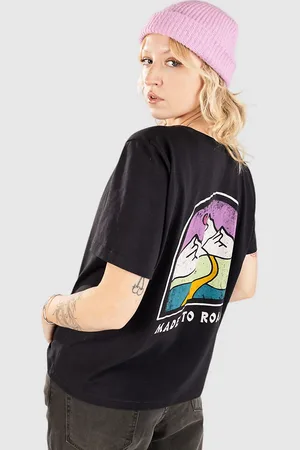 PASSENGER Friday Collective Recycled Cotton Camiseta negro