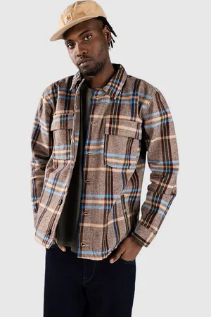Denim Project Check Pocket Jacket Camisa marrón