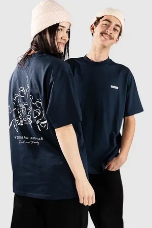 Woodbird Baine Family Camiseta azul