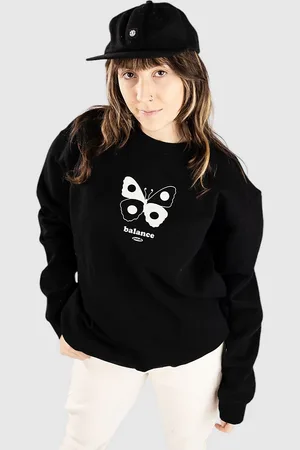 Petals and Peacocks Balance Crewneck Jersey negro