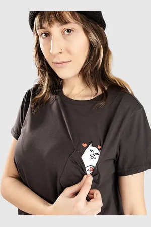 Rip N Dip Nerm Loves Cropped Camiseta negro