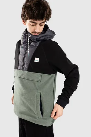 PASSENGER Woodland Hooded 1/2 Zip Polar Forro Polar negro