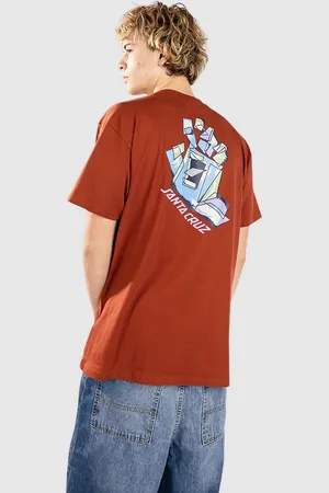 Santa Cruz Screaming Scratched Hand Strip Camiseta rojo