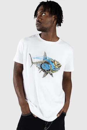 Blue Tomato Shark Skeleton Camiseta blanco