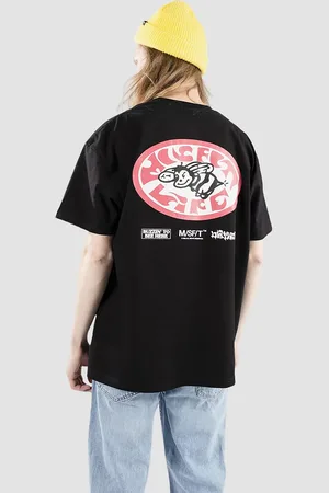 Misfit Life Of Bees 50-50 Camiseta negro