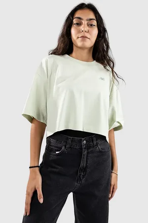 New Balance Logo Relaxed Jersey Camiseta verde