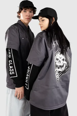 Lurking Class Stay Sharp Zip Work Camisa gris
