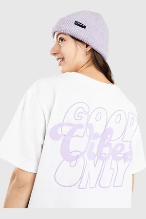 miss tee Good Vibings Wording Camiseta blanco
