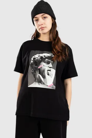miss tee Tongues Out Camiseta negro
