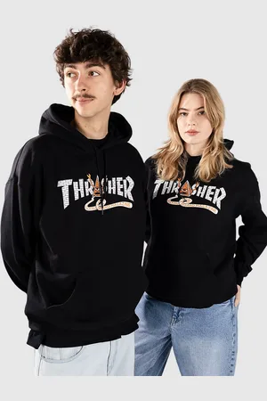 Thrasher X Toy Machine Pyramid Sudadera con Capucha negro