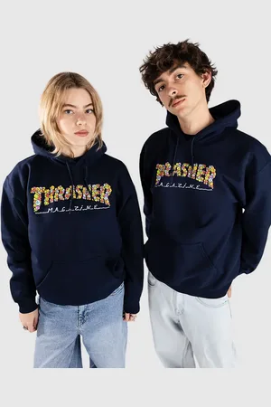 Thrasher X Toy Machine Smile By Spanky Sudadera con Capucha azul