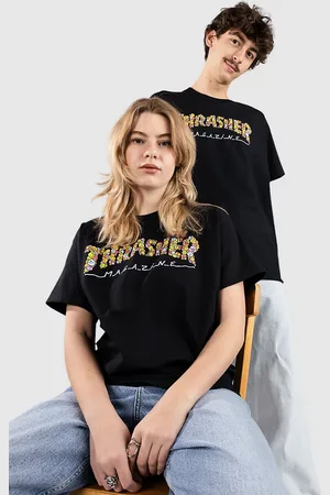 Thrasher X Toy Machine Smile By Spanky Camiseta negro