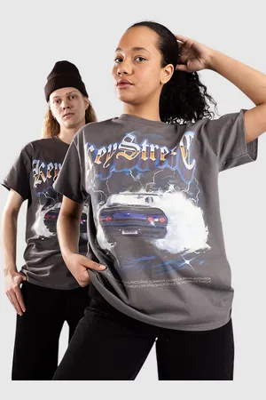 Key Street Burn Out Camiseta gris