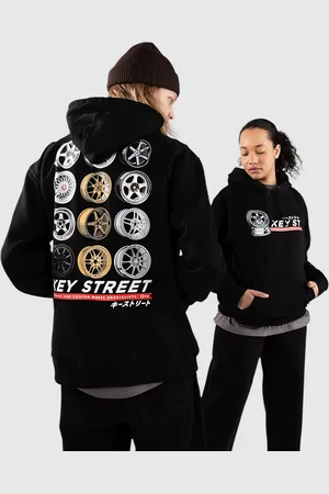 Key Street Wheels Sudadera con Capucha negro