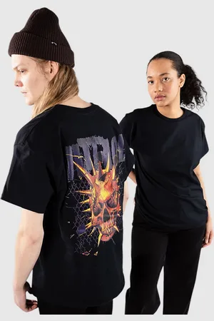 Vitriol Punk Skeleton Camiseta negro