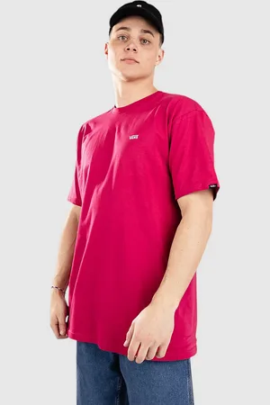 Vans Left Chest Logo Camiseta rojo