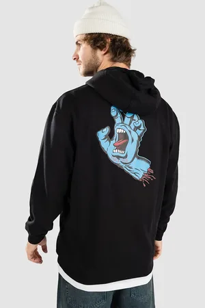 Santa Cruz Screaming Hand Chest Sudadera con Capucha negro