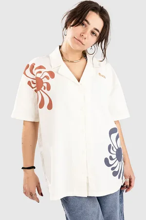 RVCA Lauryn Button Up Camisa blanco