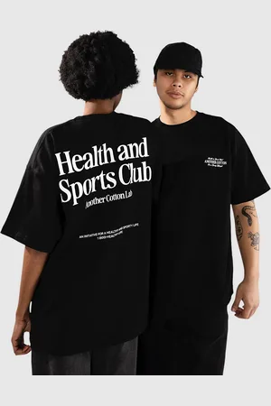Another Cotton Lab Health And Sports Club Oversized Camiseta negro