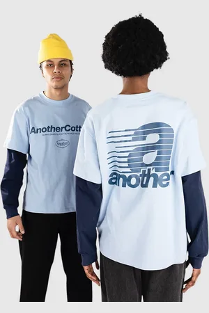 Another Cotton Lab Another Oversize Double Layer Longsleeve Camiseta azul