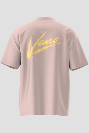 Vans Brush Script Loose Camiseta rosado