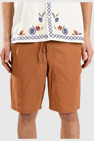 Anerkjendt Aklt James Cot/Linen Ela Pantalones Cortos marrón