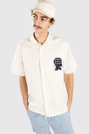 Fat Moose Ian Cotton Linen Camisa blanco