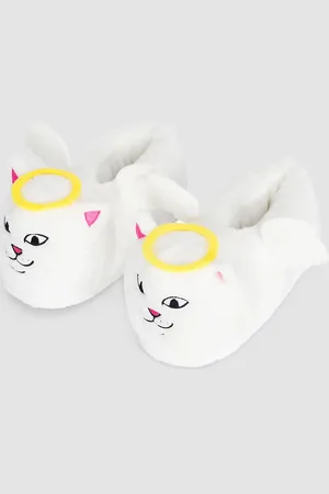 Rip N Dip Angel Plush Slippers Sandalias blanco