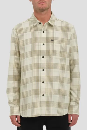 Volcom Caden Plaid Camisa blanco