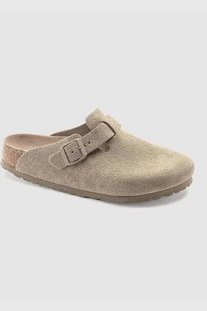 Birkenstock Boston Suede Leather Sandalias marrón