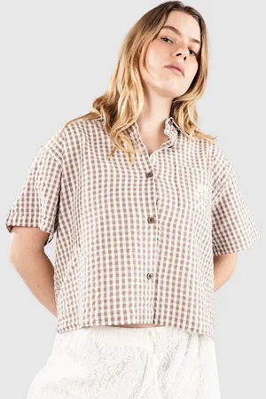 Monet Frankie Gingham Camisa marrón