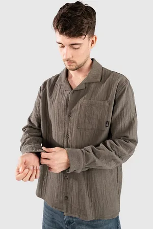 Blue Tomato Plain Linen Camisa verde
