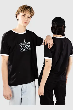 A Lost Cause Razor Ringer Camiseta negro