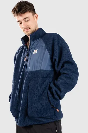 PASSENGER Offgrid 2.0 Zip 1/2 Recycled Sherpa Jacket azul