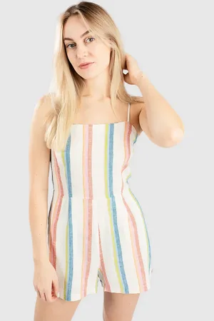 Hurley Venoce Stripe Romper Mono blanco