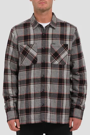 Volcom Brickstone Lined Flannel Camisa gris