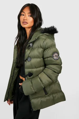 Chaqueta corta de pelo sintético con capucha para mujer, ropa de abrigo  cálida de manga larga, chaqueta de forro polar con capucha (caqui, XXXXL)