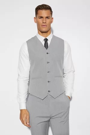 Boohoo Mujer Chalecos - Chaleco Tall Ajustado, Gris