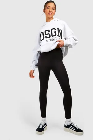 Boohoo Pack De 2 Leggings Básicos De Tiro Alto Y Tela Jersey