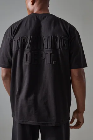 Boohoo Camiseta Oversize Man Acitve Training Dept En Relieve