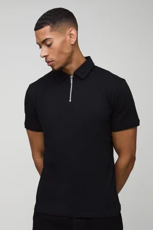 Boohoo Polo Ajustado Con Cremallera En El Cuello
