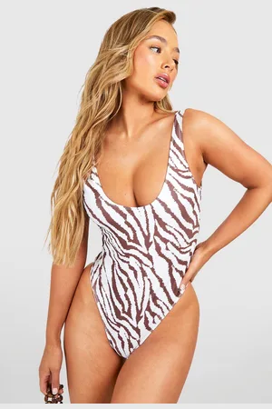 Boohoo Bañador Con Escote En U Y Estampado De Tigre