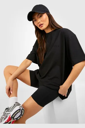 Boohoo Conjunto De Pantalón Corto De Ciclista Y Camiseta Oversize Dsgn Studio