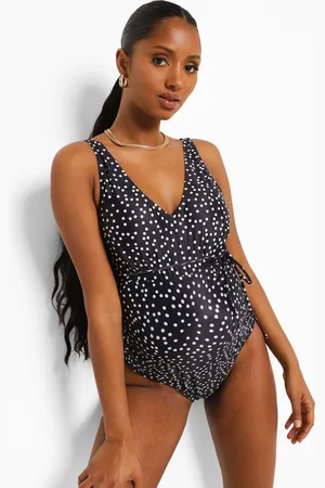 Boohoo Bañador Premamá De Lunares Con Atadura En La Cintura