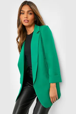 Boohoo Americana Básica De Tela Holgada Con Puños Vueltos